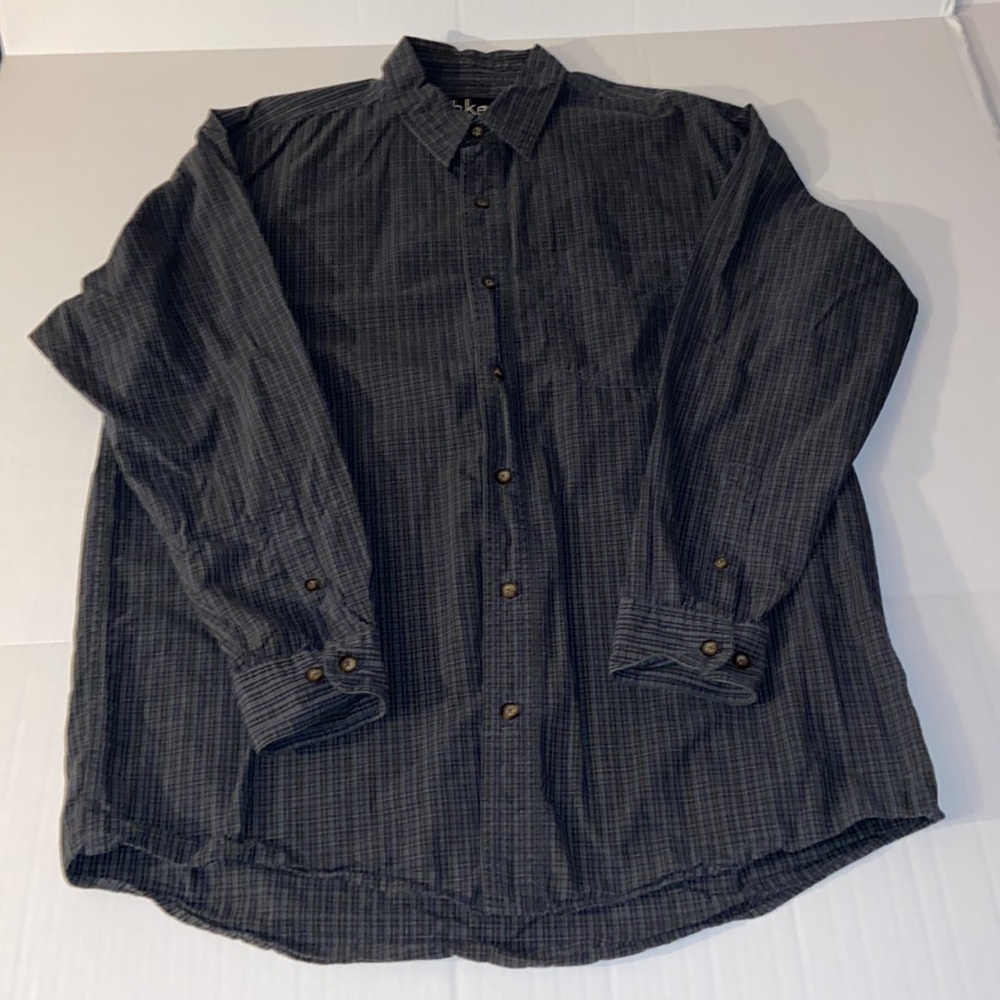 BKE Men’s Long Sleeve Medium Plaid Cotton Button Up Shirt